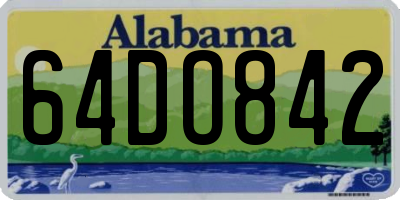 AL license plate 64DO842
