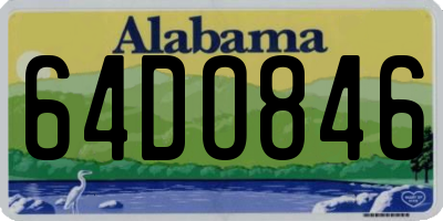 AL license plate 64DO846