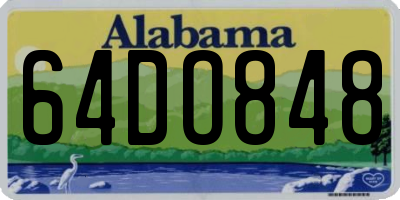 AL license plate 64DO848