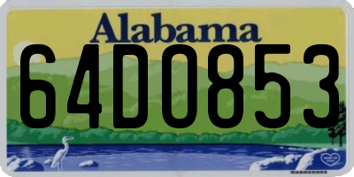 AL license plate 64DO853