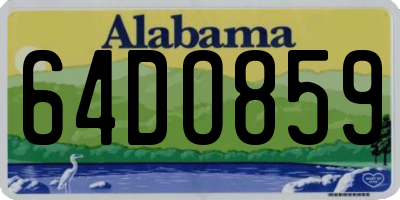 AL license plate 64DO859