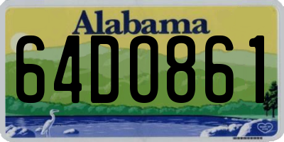 AL license plate 64DO861