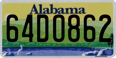AL license plate 64DO862