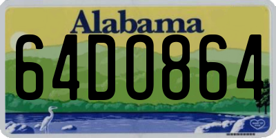 AL license plate 64DO864