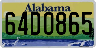 AL license plate 64DO865