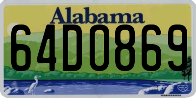 AL license plate 64DO869