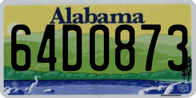 AL license plate 64DO873