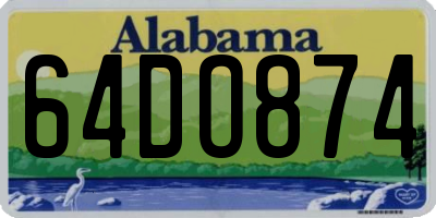 AL license plate 64DO874