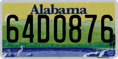 AL license plate 64DO876