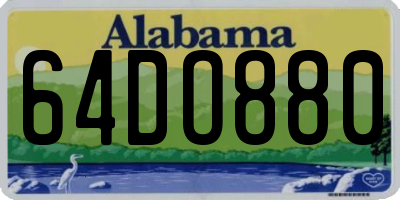 AL license plate 64DO880