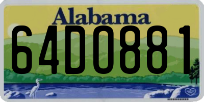 AL license plate 64DO881