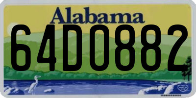 AL license plate 64DO882