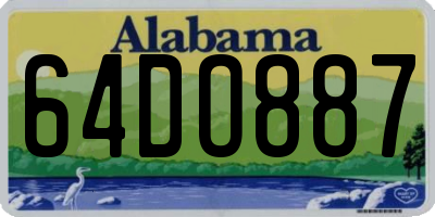 AL license plate 64DO887