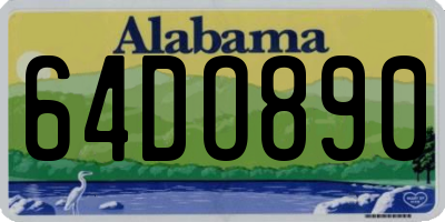 AL license plate 64DO890