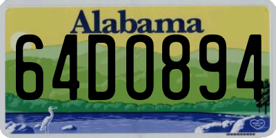 AL license plate 64DO894