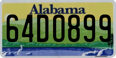 AL license plate 64DO899