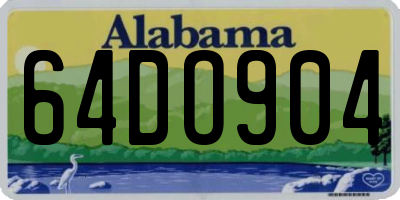 AL license plate 64DO904