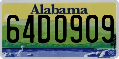AL license plate 64DO909
