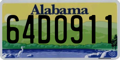 AL license plate 64DO911