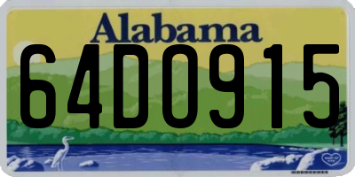 AL license plate 64DO915