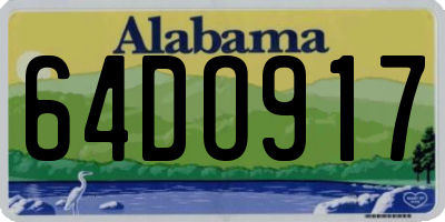AL license plate 64DO917