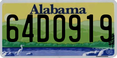 AL license plate 64DO919
