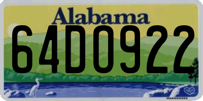 AL license plate 64DO922