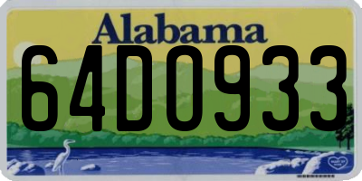 AL license plate 64DO933