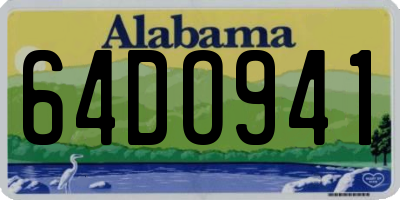 AL license plate 64DO941