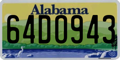 AL license plate 64DO943