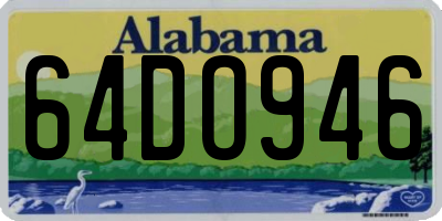AL license plate 64DO946