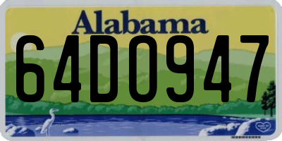 AL license plate 64DO947