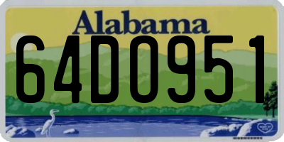 AL license plate 64DO951