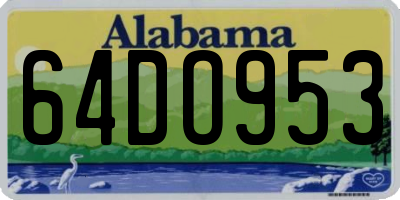 AL license plate 64DO953
