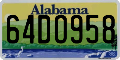 AL license plate 64DO958