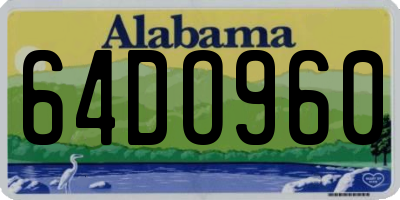 AL license plate 64DO960