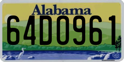 AL license plate 64DO961