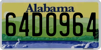 AL license plate 64DO964