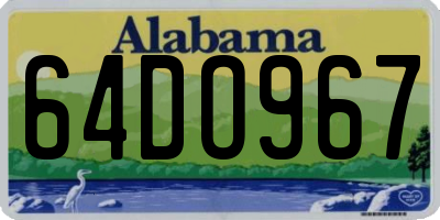 AL license plate 64DO967