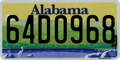 AL license plate 64DO968