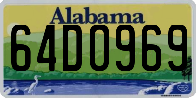 AL license plate 64DO969