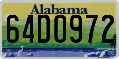 AL license plate 64DO972