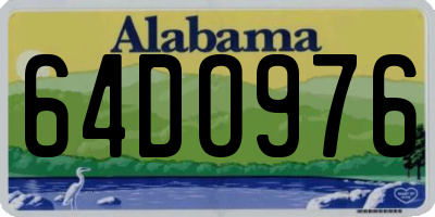 AL license plate 64DO976