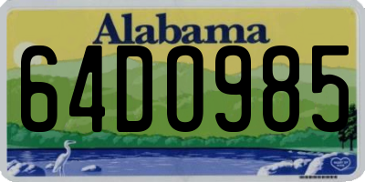 AL license plate 64DO985