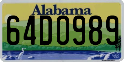 AL license plate 64DO989