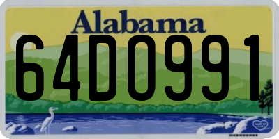 AL license plate 64DO991