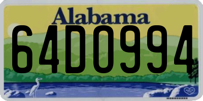 AL license plate 64DO994