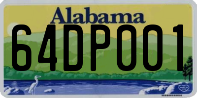 AL license plate 64DP001