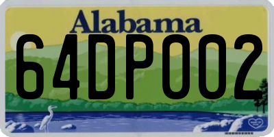 AL license plate 64DP002