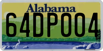AL license plate 64DP004